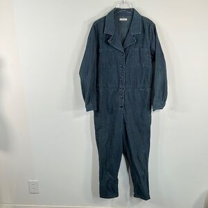 Outerknown 100% Organic Cotton Long Sleeve Corduroy Jumpsuit Sz L